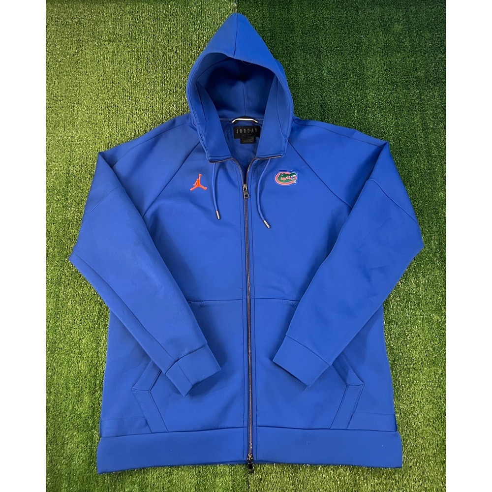Jordan Florida Gators Mens Royal Blue Full Zip Hoodie 36371X-FG5 Large